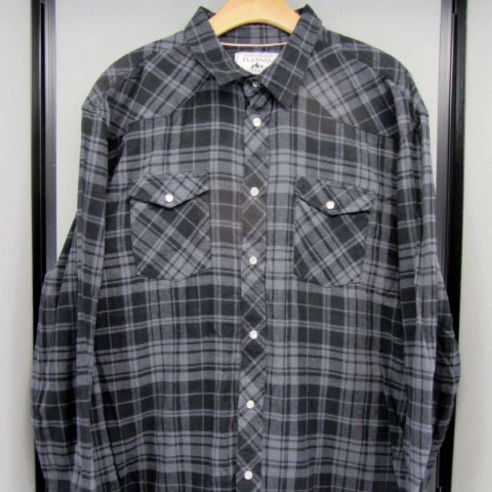 Cactus Man Pearl Snap Flannel. Size XL 100% Cotton. New Without Tags.